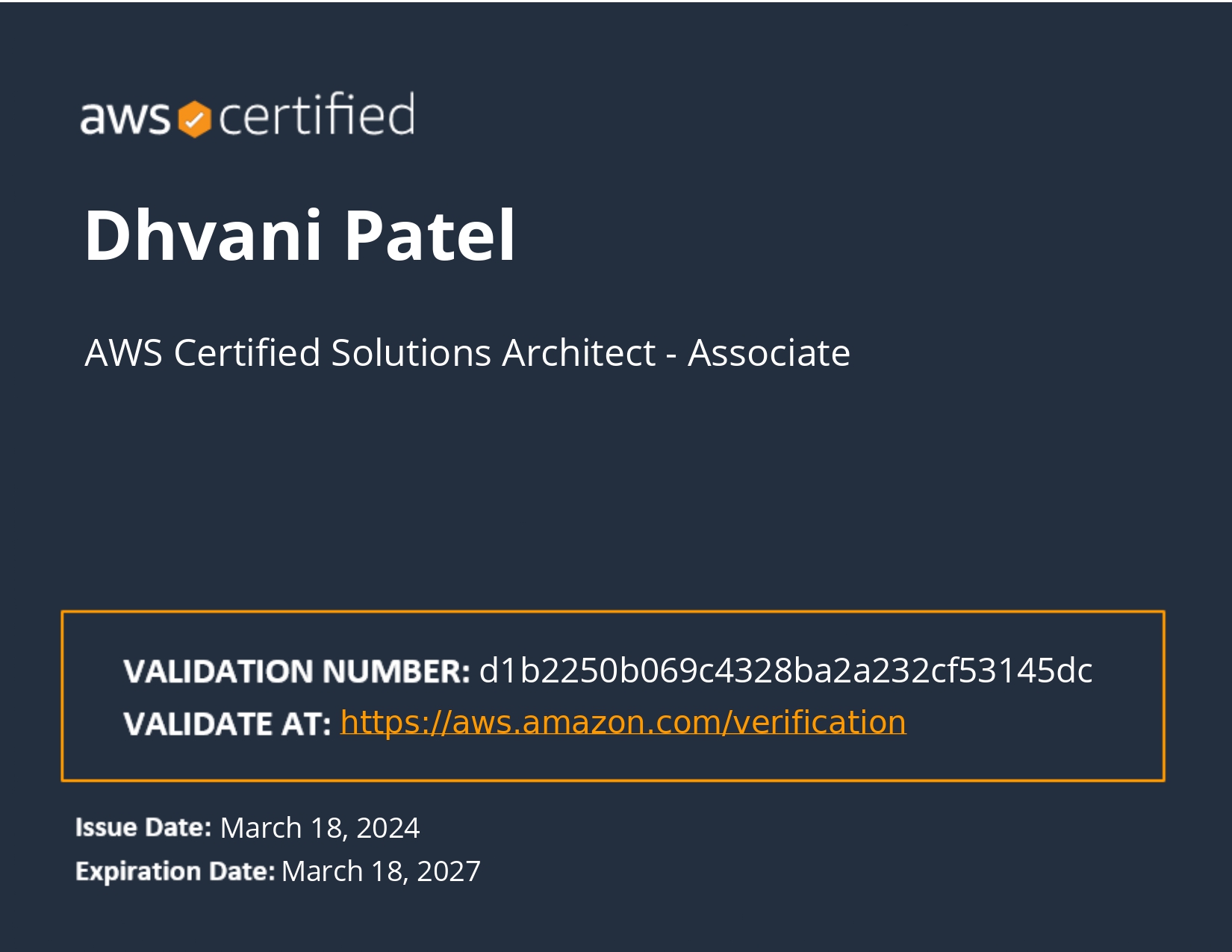 AWS Certified Solutions Architect - Associate